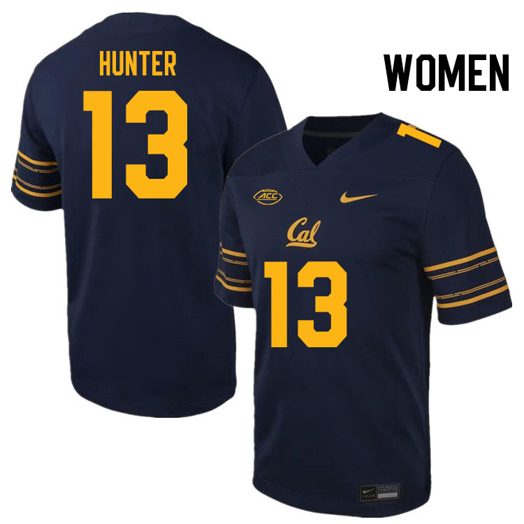 Women #13 Nyziah Hunter California Golden Bears ACC Conference College Football Jerseys Stitched Sal